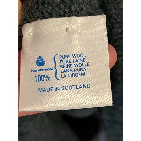 Vintage Wool McGeorge Shetland Sweater Mens Large Blue Argyle Scotland 80s 90s - Picture 6 of 9